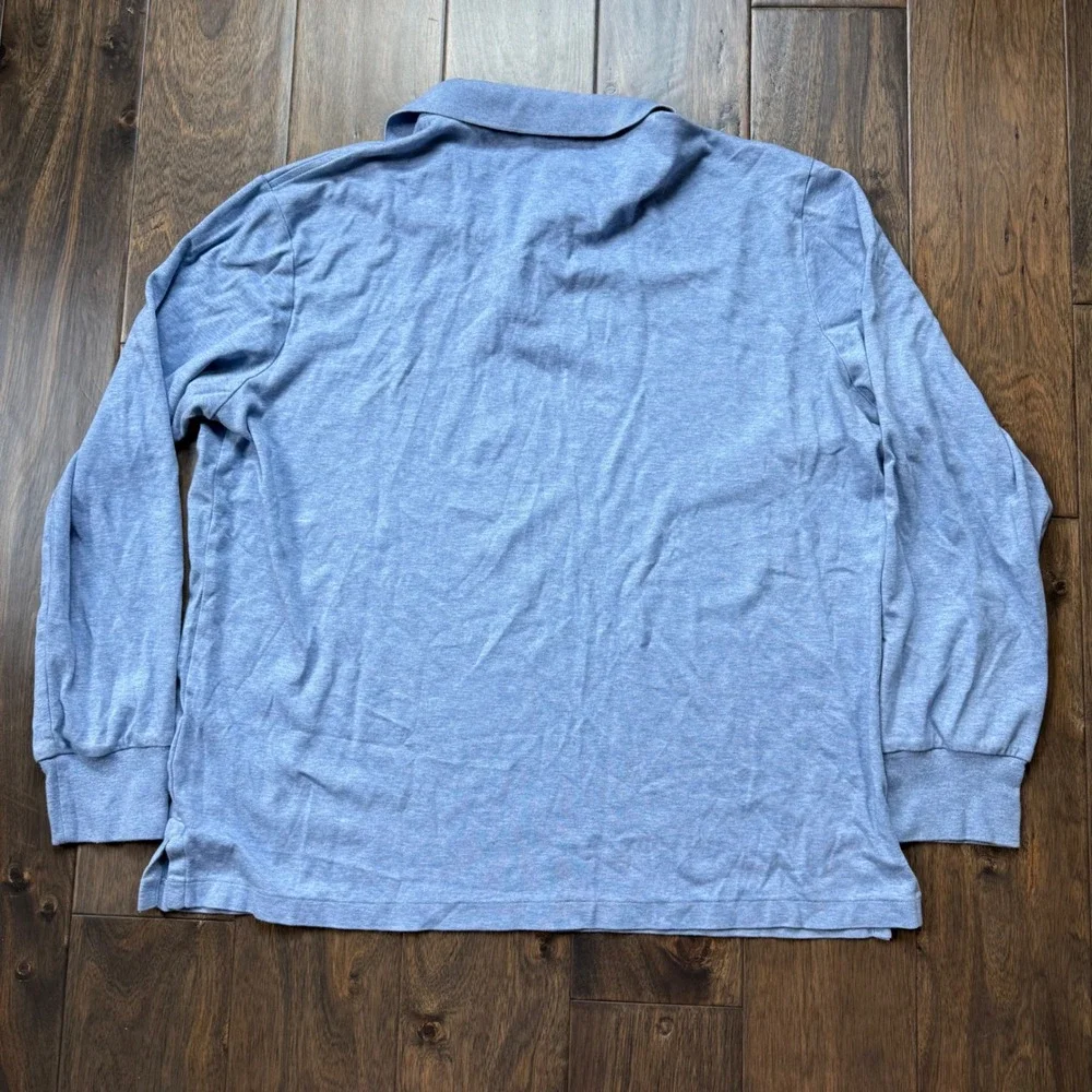 Polo Ralph Lauren Long Sleeve Polo Mens Large Blue Excellent Classic Fit Cotton